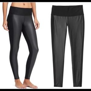 NWOT Athleta Gleam Faux Leather Front Leggings S